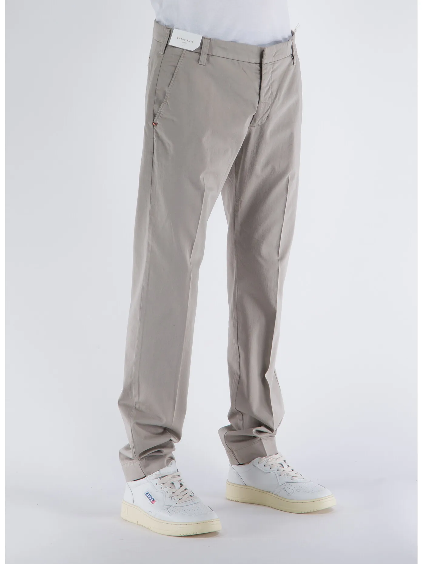    -ENTRE AMIS    -PANTALONE CON TASCHE AMERICANE CHINO-