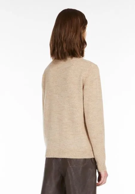 -Max Mara Weekend Maglia intarsiata in alpaca e lana OMBROSA Sabbia