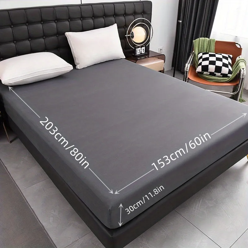 1pc Lenzuolo Impermeabile, Morbido Comodo Traspirante Coprimaterasso In Tinta Unita, Per Camera Da Letto Ospiti Dormitorio Hotel