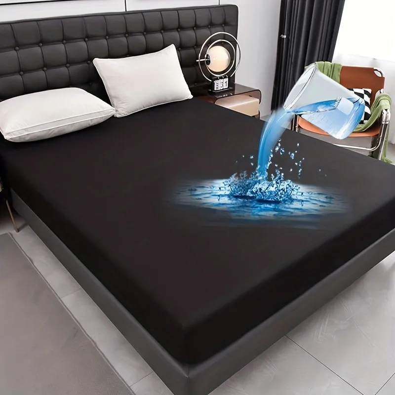 1pc Lenzuolo Impermeabile, Morbido Comodo Traspirante Coprimaterasso In Tinta Unita, Per Camera Da Letto Ospiti Dormitorio Hotel