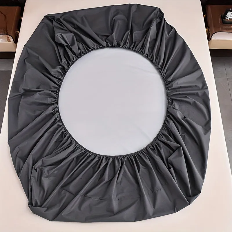 1pc Lenzuolo Impermeabile, Morbido Comodo Traspirante Coprimaterasso In Tinta Unita, Per Camera Da Letto Ospiti Dormitorio Hotel