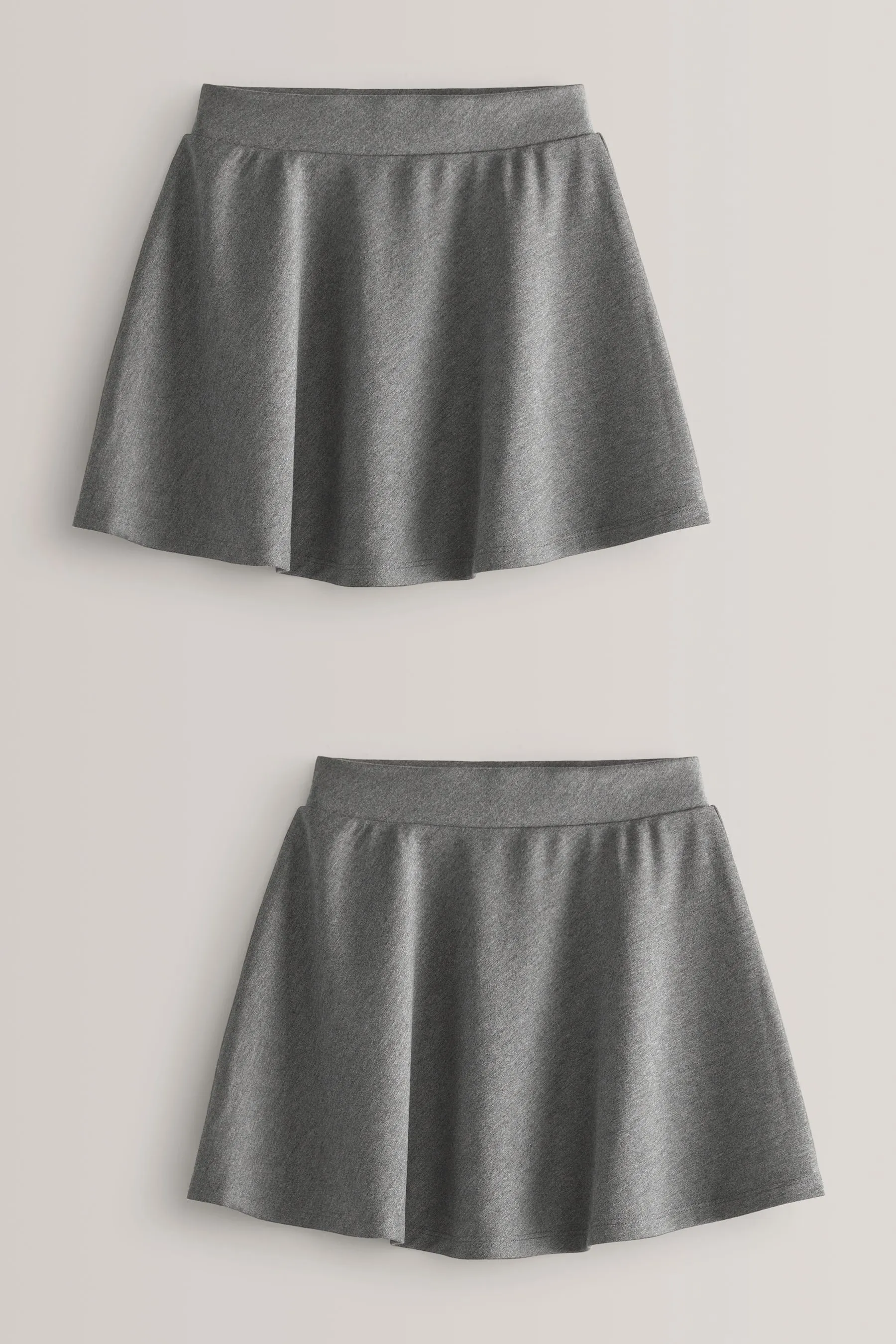 2 Pack Jersey Stretch Pull-On Waist School Skater Skirts (3-17anni)    