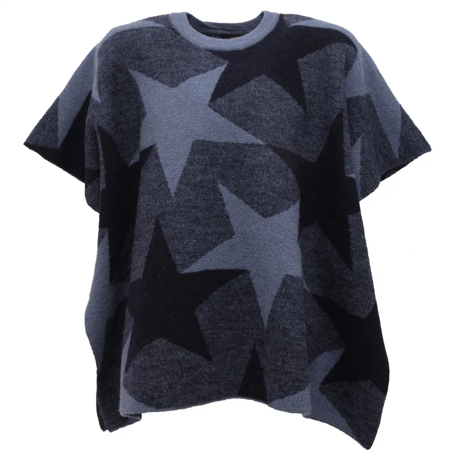 2909Z cappa mantella bimba GIRL STELLA McCARTNEY KIDS wool blue sweater cloak