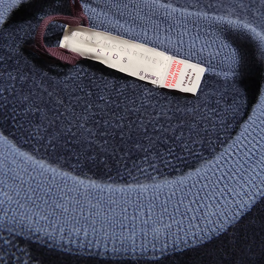 2909Z cappa mantella bimba GIRL STELLA McCARTNEY KIDS wool blue sweater cloak