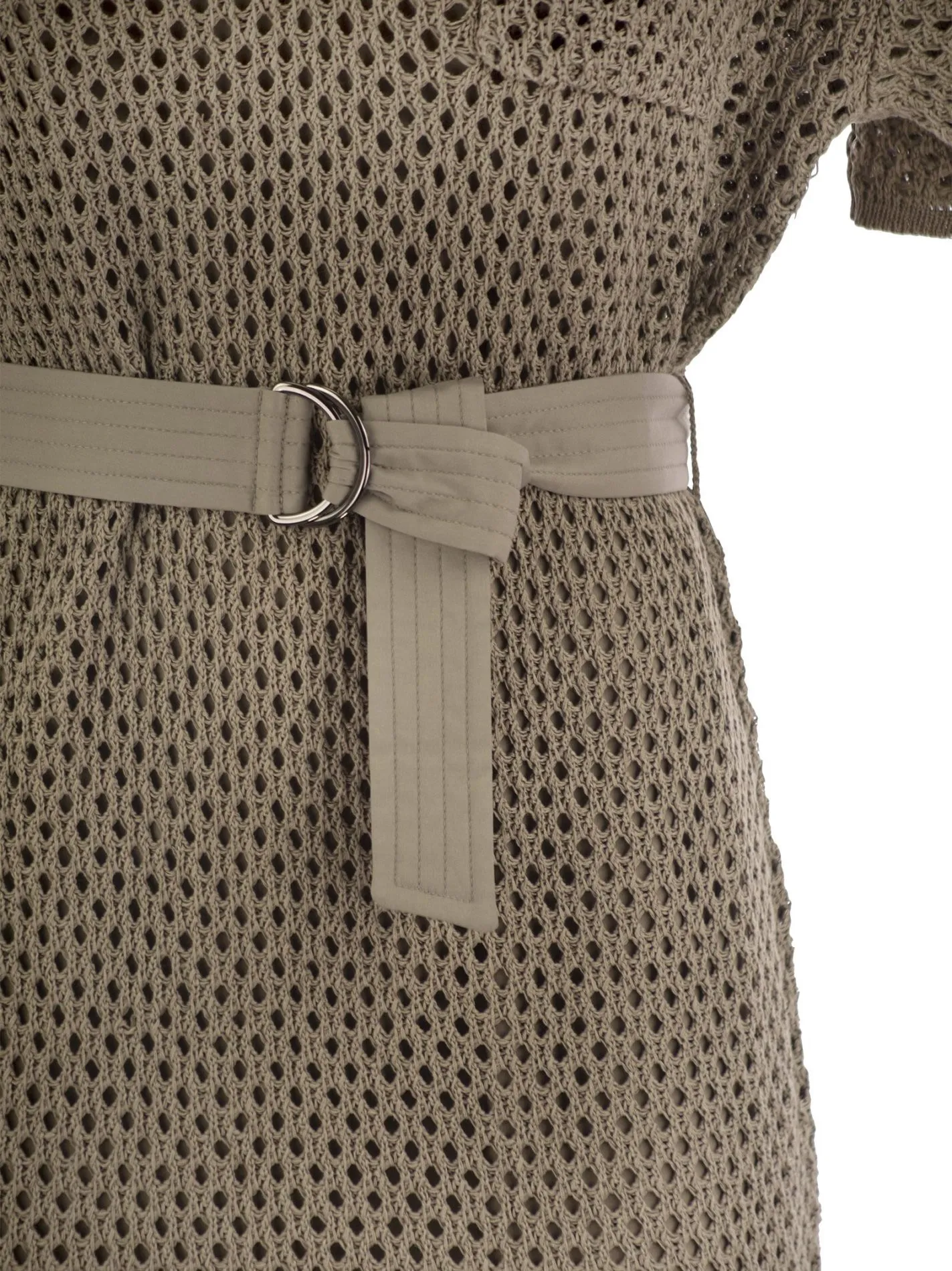 Abito in maglia Net di cotone con cintura