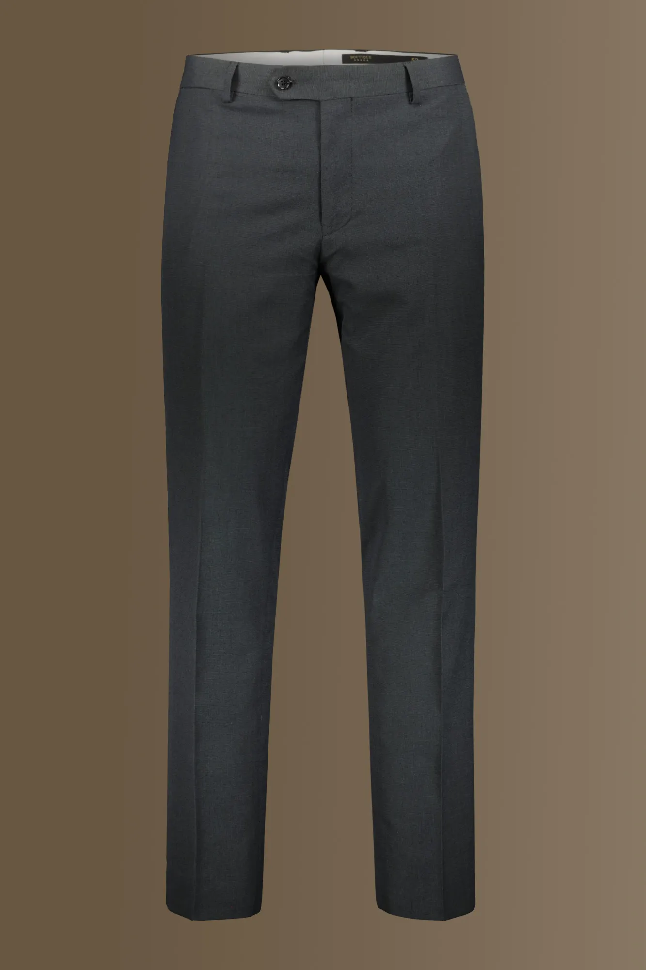Abito uomo monopetto con pantalone senza pinces tessuto microfantasia