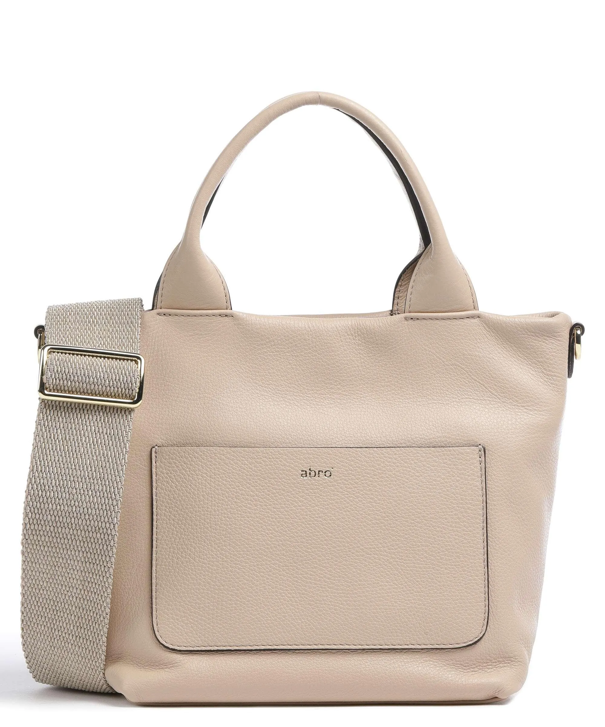  Abro Dalia Raquel Borsa a mano pelle di vacchetta grana beige  