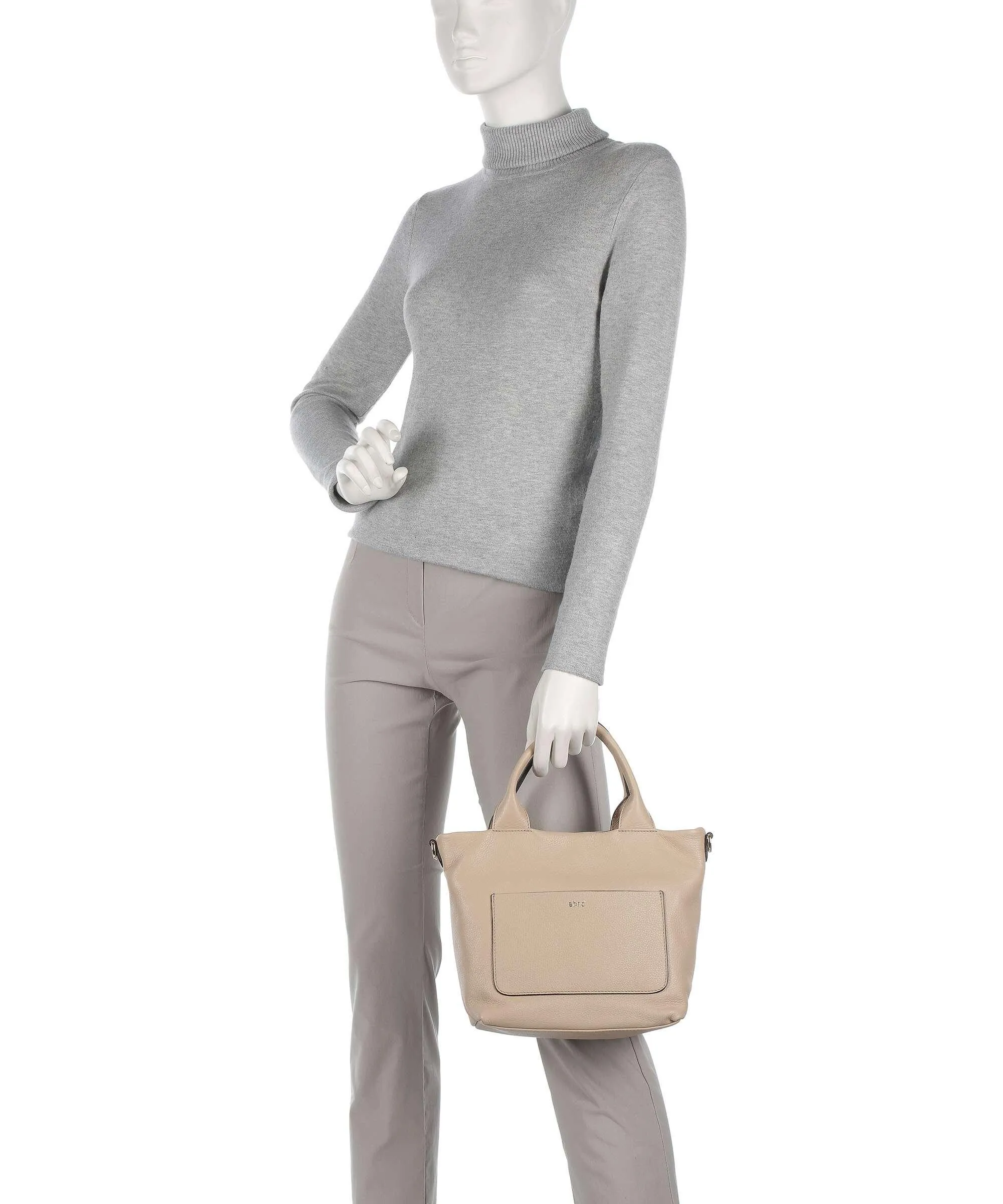  Abro Dalia Raquel Borsa a mano pelle di vacchetta grana beige  