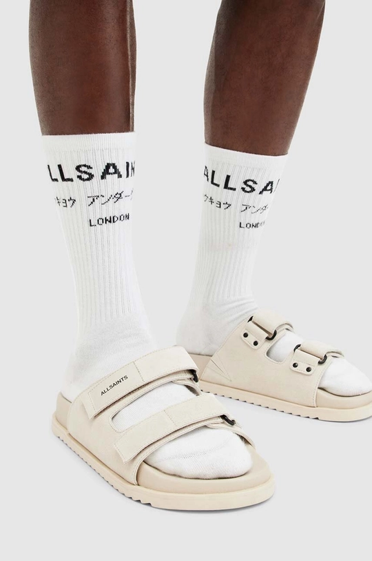 AllSaints ciabatte slide in camoscio Vex