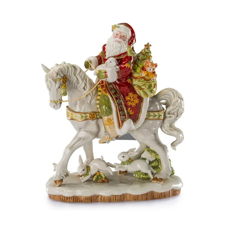 Babbo Natale Con Cavallo “Holiday” Fitz And Floyd Lamart