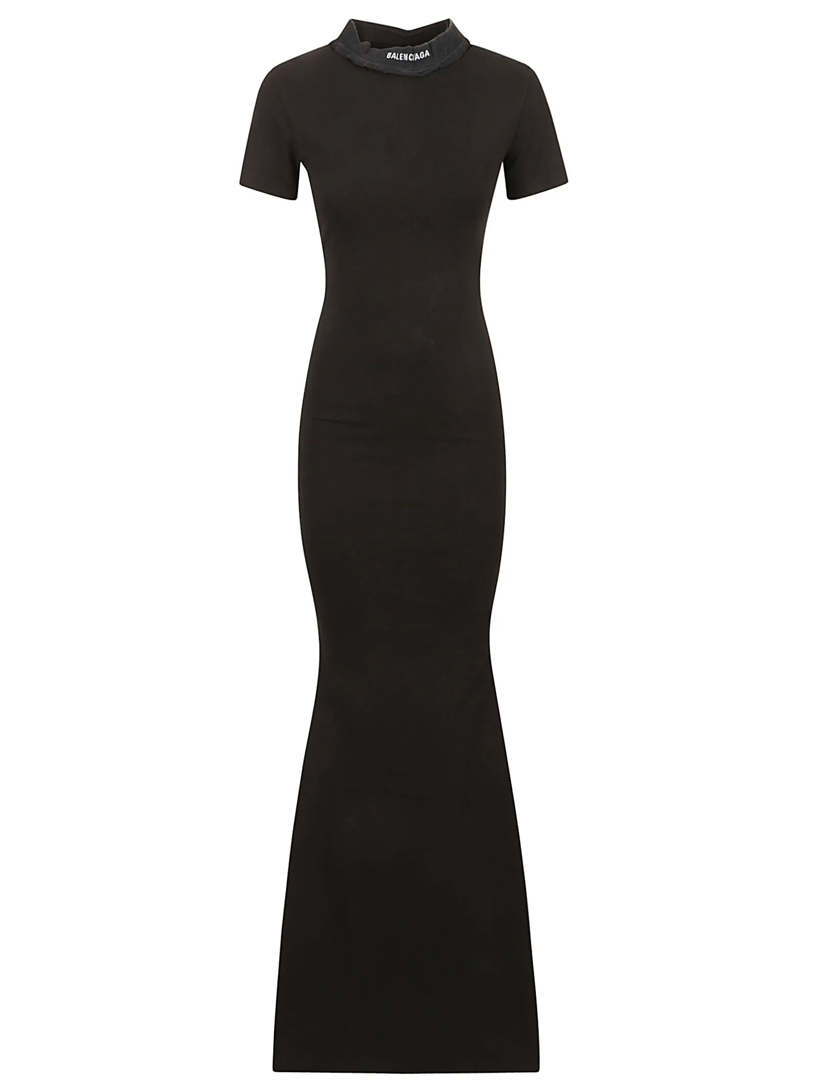 BALENCIAGAMaxi T-Shirt Dress Washed black