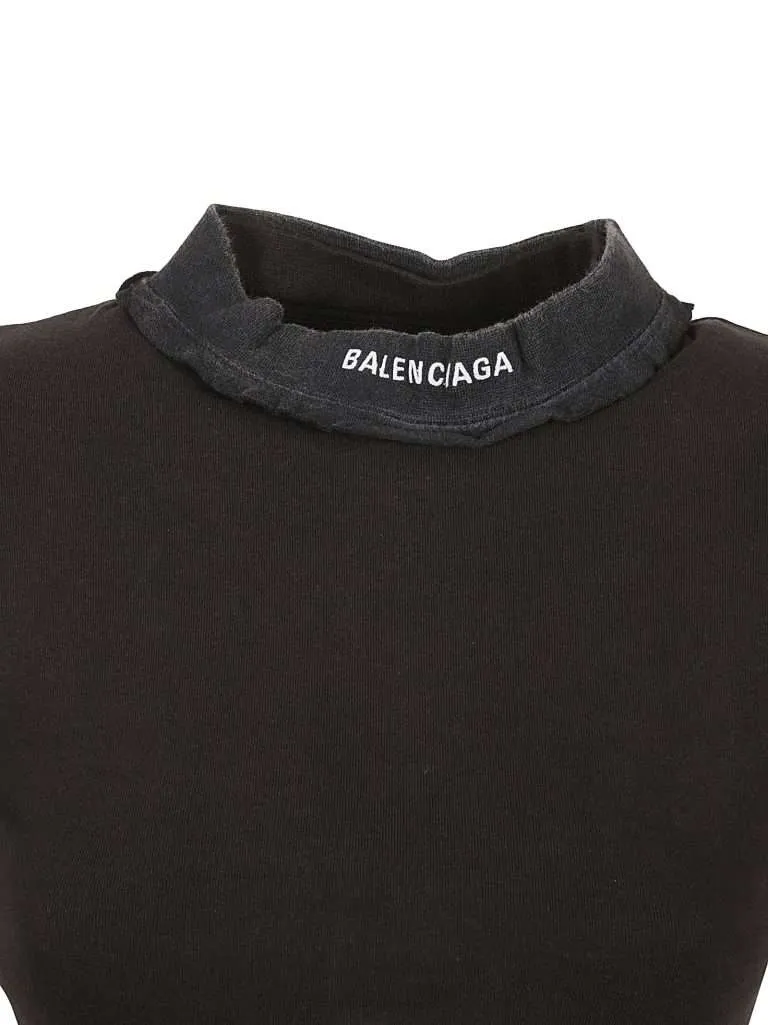 BALENCIAGAMaxi T-Shirt Dress Washed black