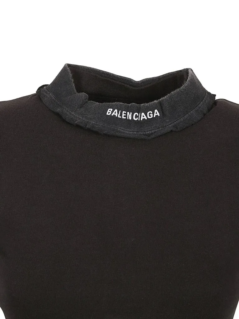 BALENCIAGAMaxi T-Shirt Dress Washed black