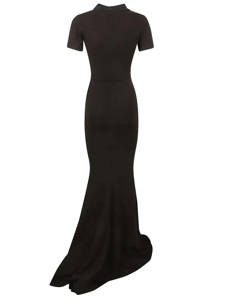 BALENCIAGAMaxi T-Shirt Dress Washed black