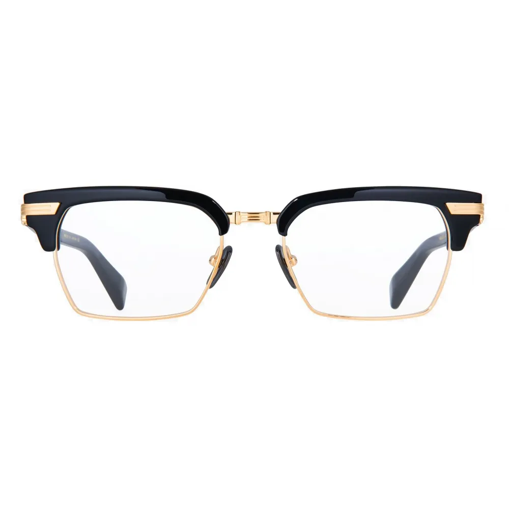Balmain - Occhiali da Vista Legion-II in Titanio Nero e Dorato - Balmain Eyewear