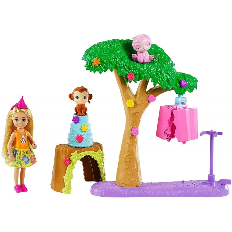 BARBIE CHELSEA THE LOST BIRTHDAY PART BARBIE E I SUOI AMICI CUCCIOLI GIOCANO E FESTEGGIANO GIOCATTOLO COMPLETO MATTEL