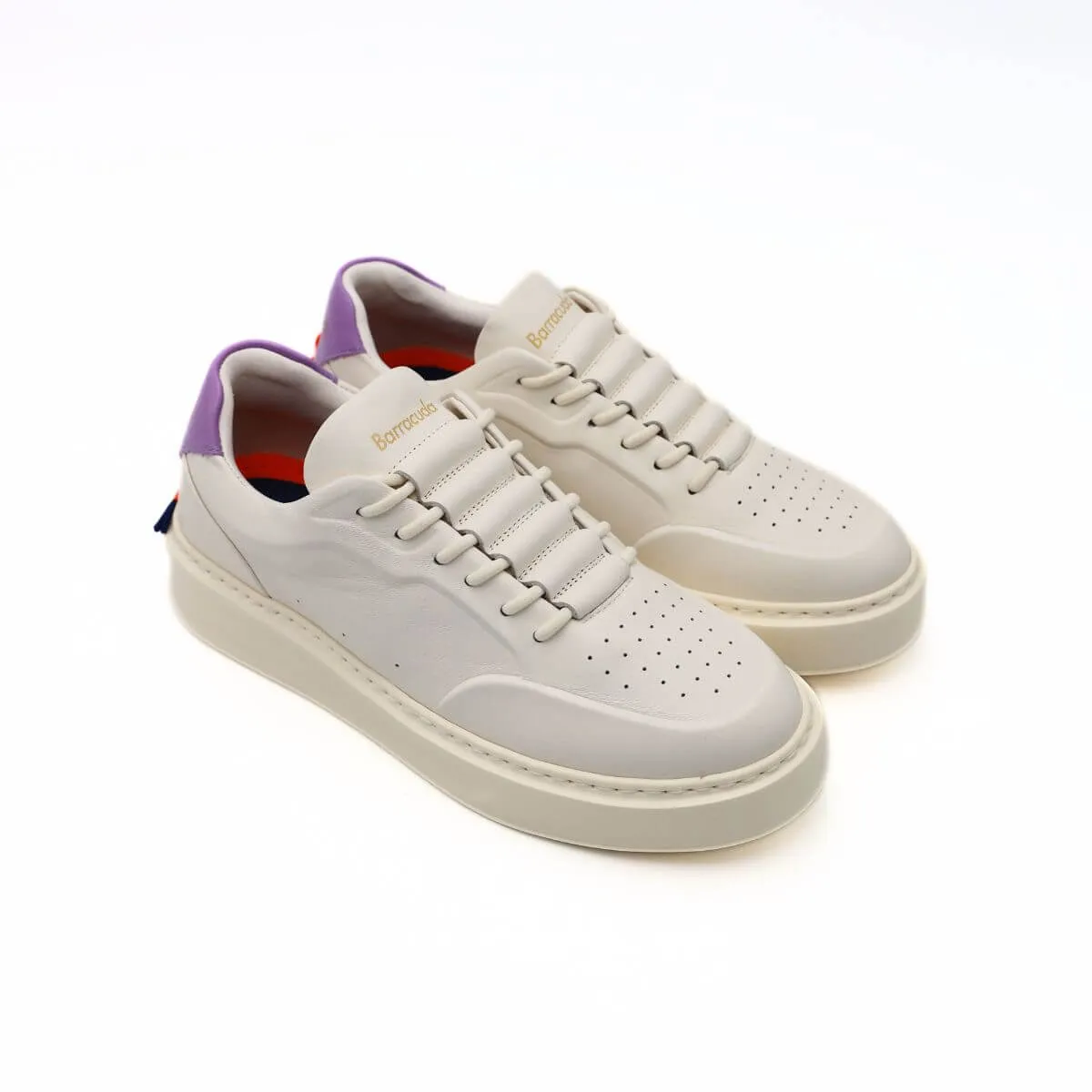 BARRACUDA SNEAKER BD1415A BIANCO-LILLA  