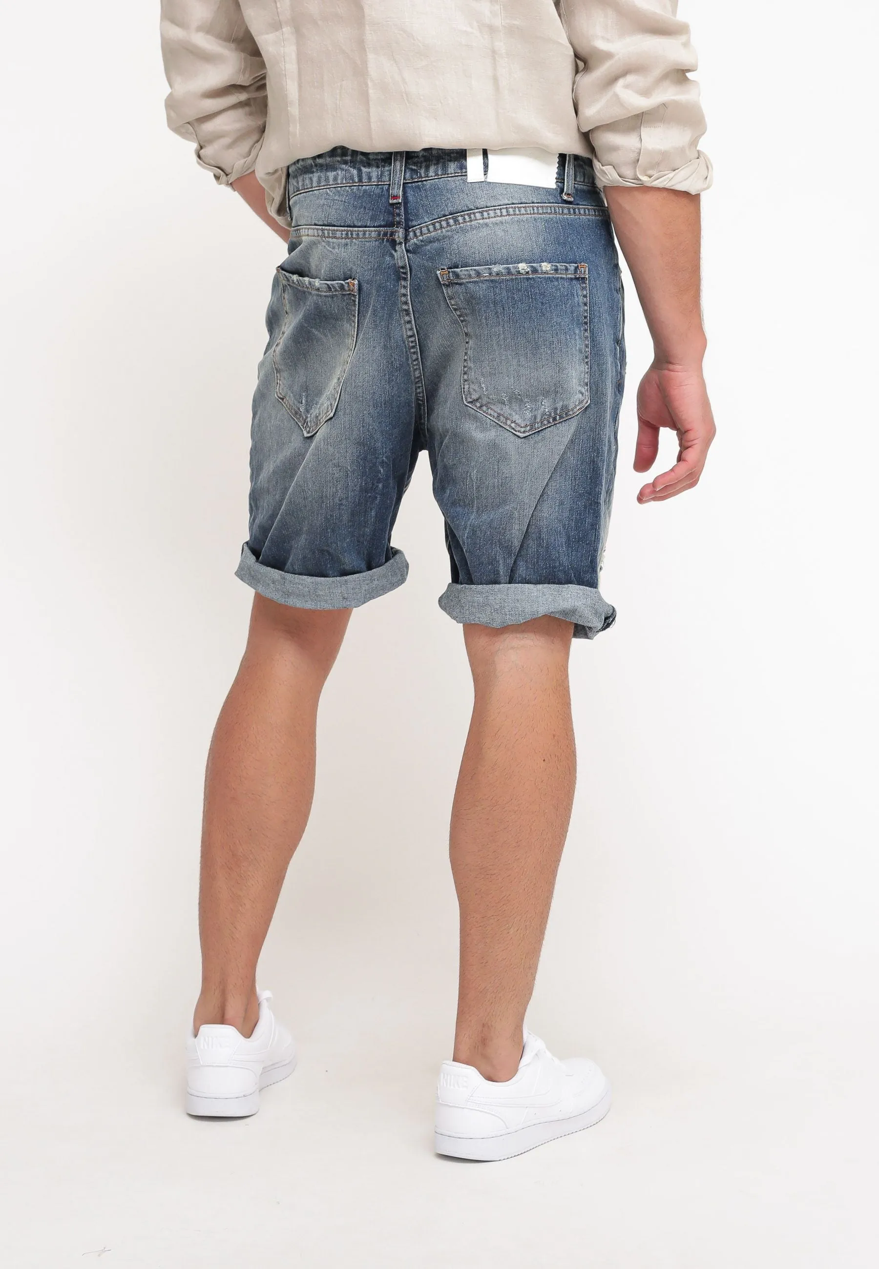 Bermuda Denim Scuro Rotto