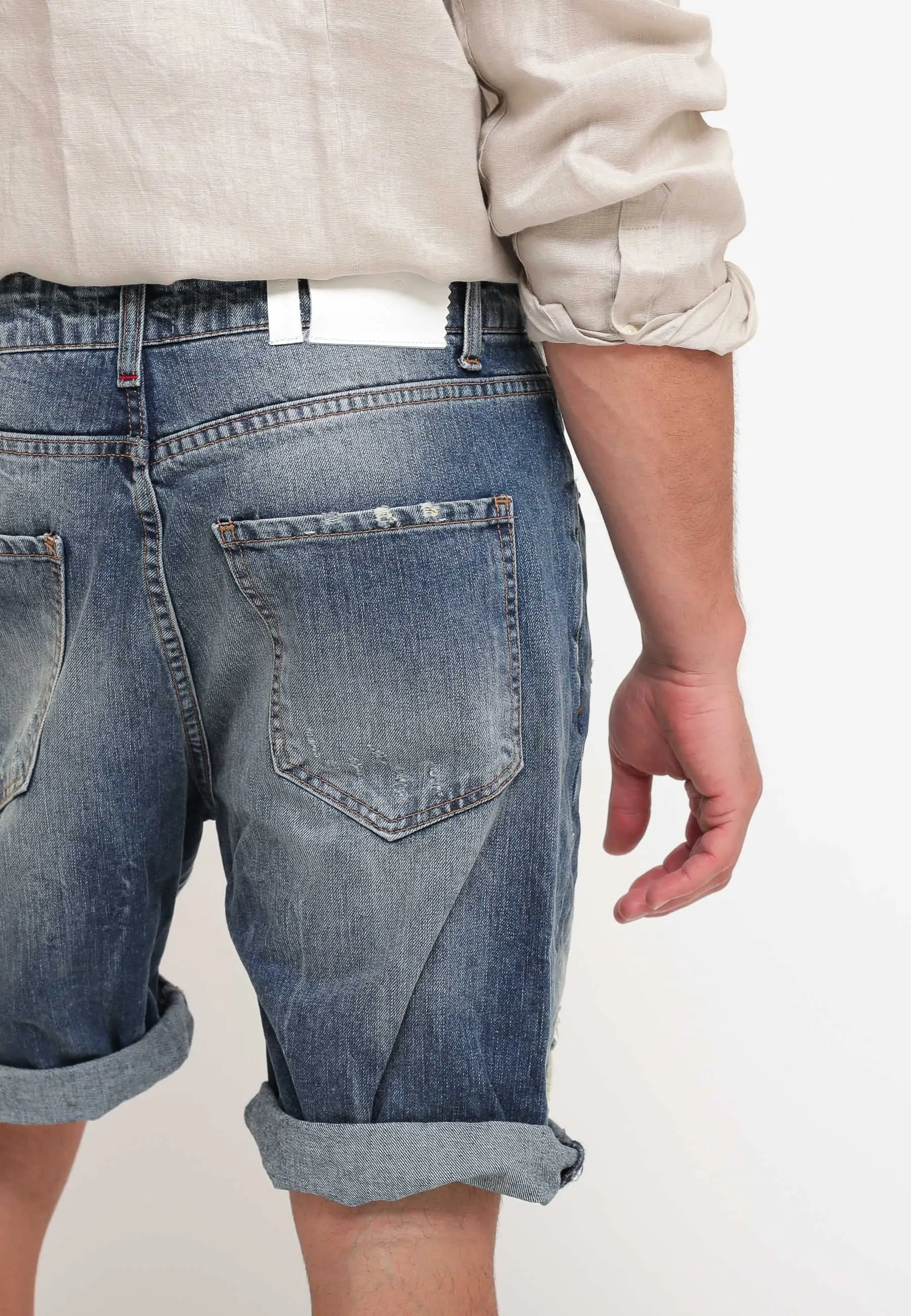 Bermuda Denim Scuro Rotto
