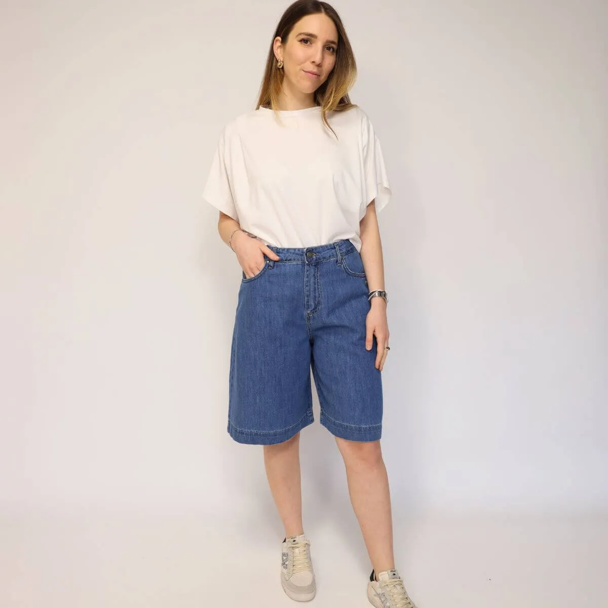 BERNA PANTALONE CORTO 244035-30 DENIM  