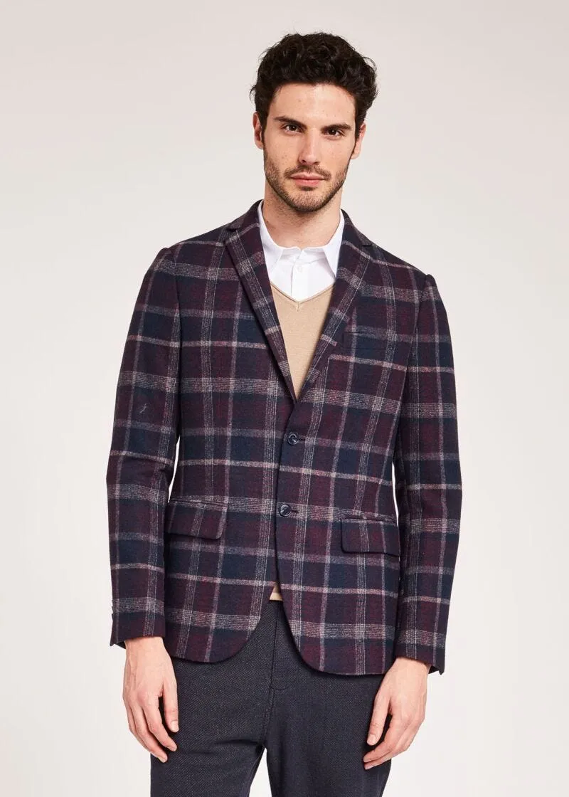 Blazer in lana check
