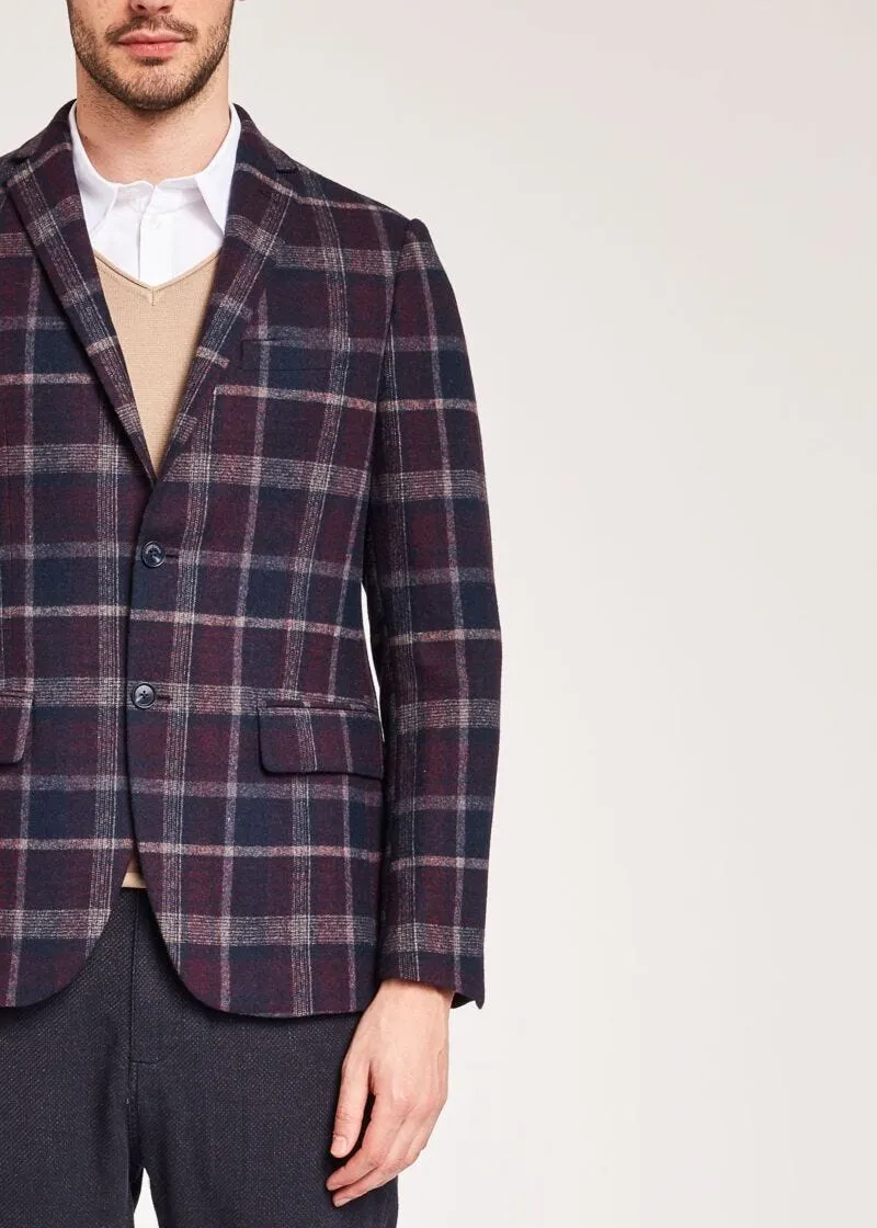 Blazer in lana check