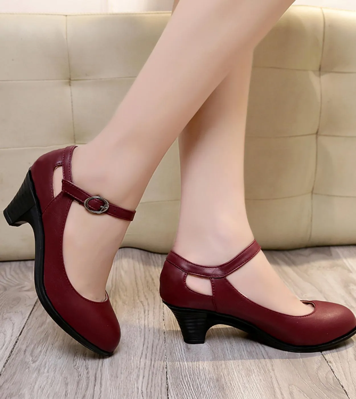 Bling Pera Donna Décolleté Scarpe con tacco alto Donna Tacchi a spillo Punta a punta Fibbia Scarpe da festa femminili Matrimonio