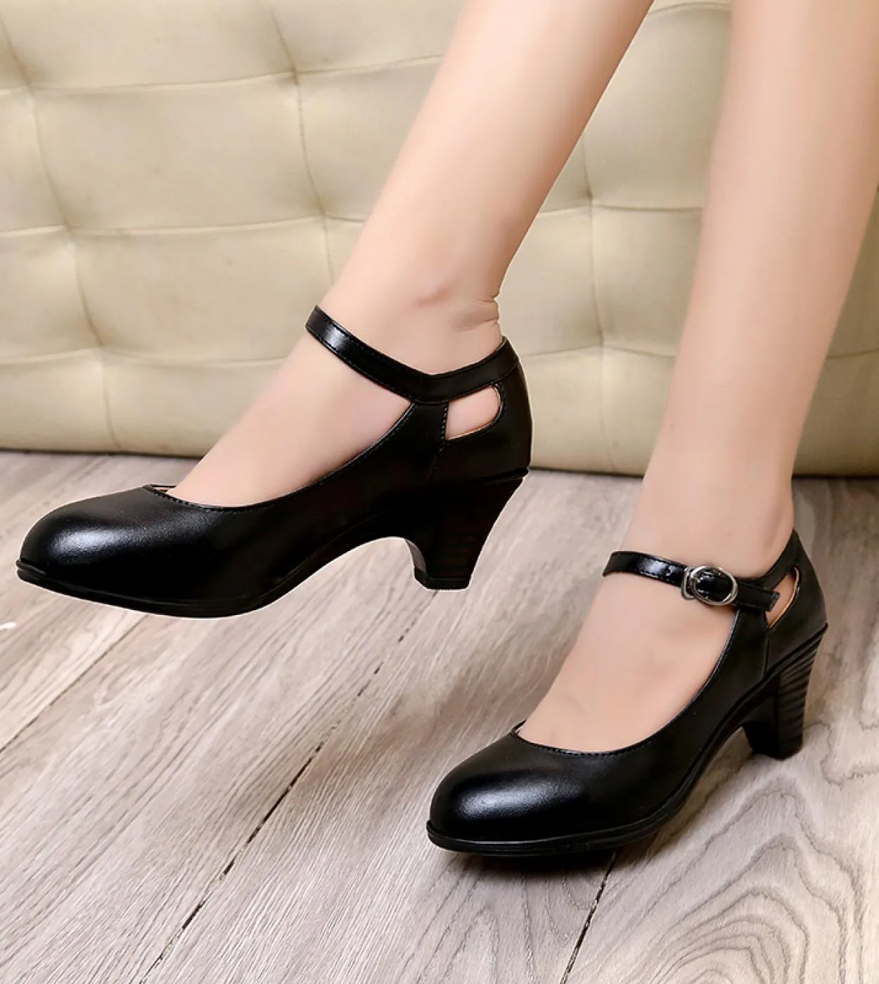 Bling Pera Donna Décolleté Scarpe con tacco alto Donna Tacchi a spillo Punta a punta Fibbia Scarpe da festa femminili Matrimonio