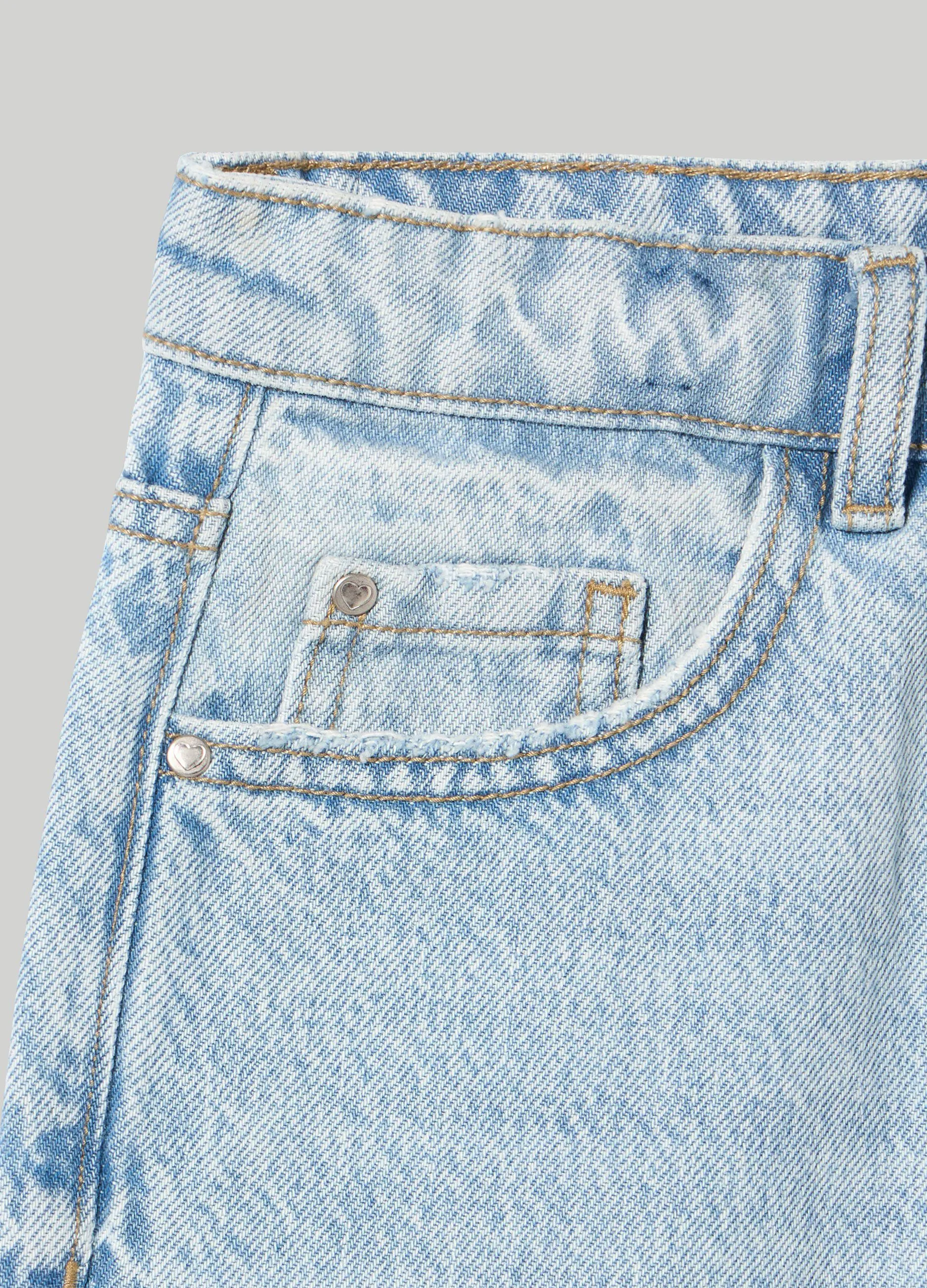 BLUKIDS  Denim in puro cotone mom fit ragazza