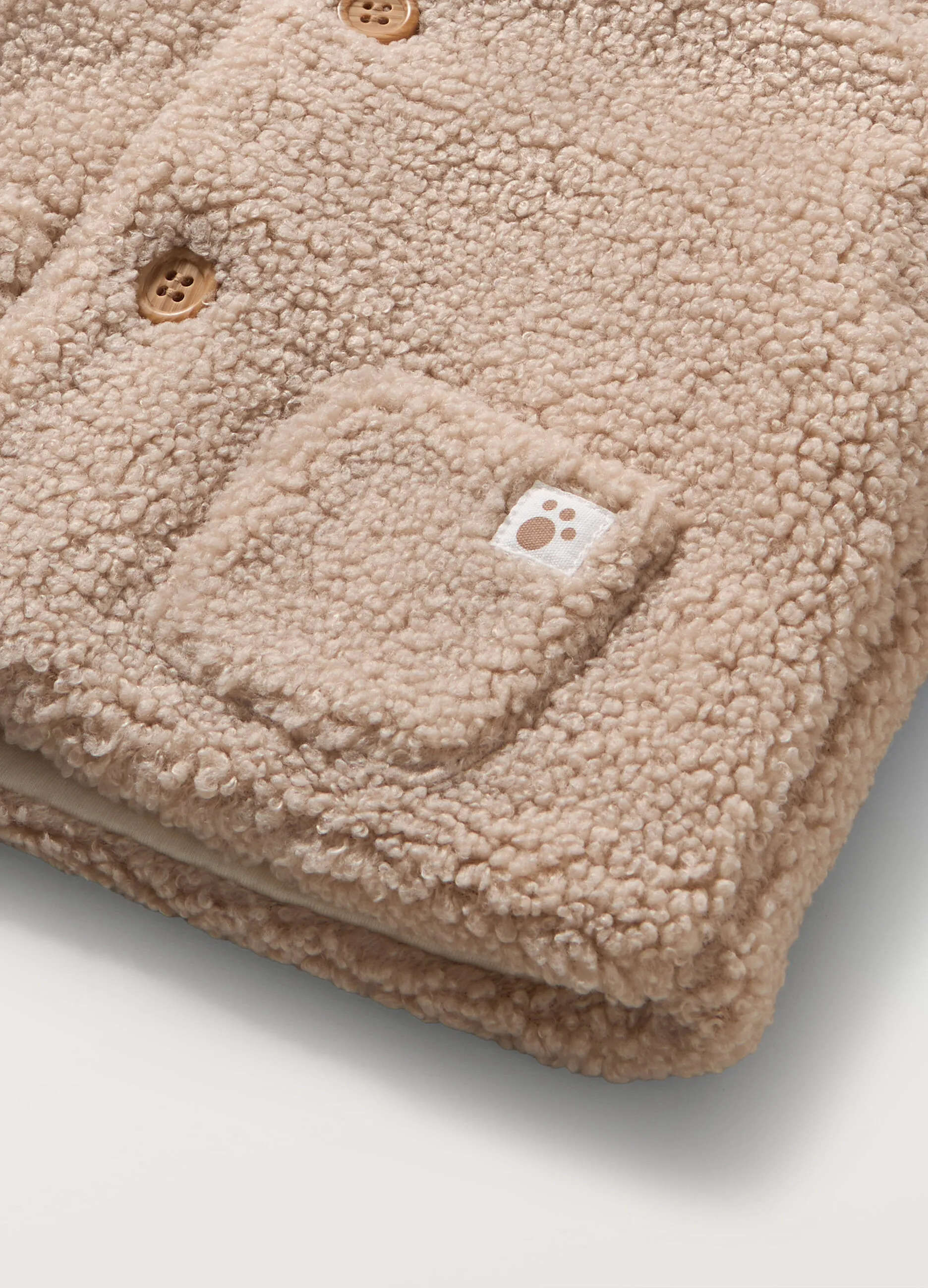 BLUKIDS  Giacca in eco fur con cappuccio neonata