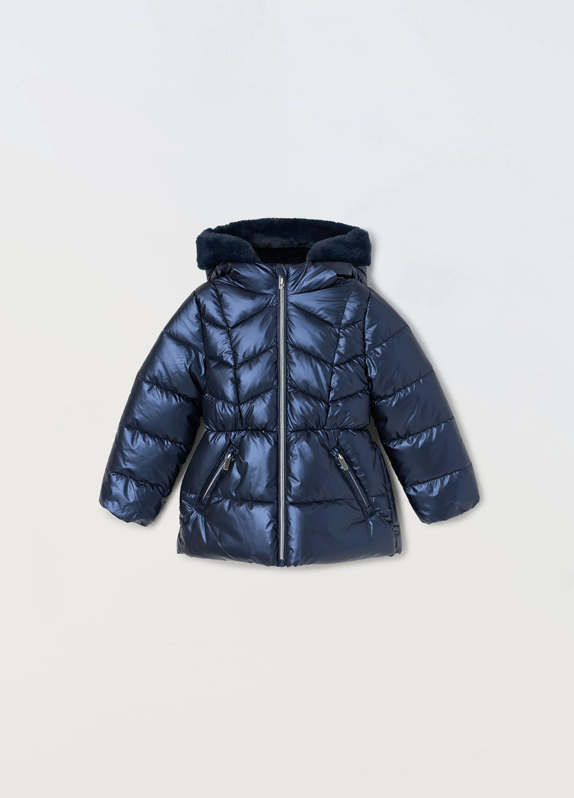 BLUKIDS  Giubbino imbottito con eco fur bambina