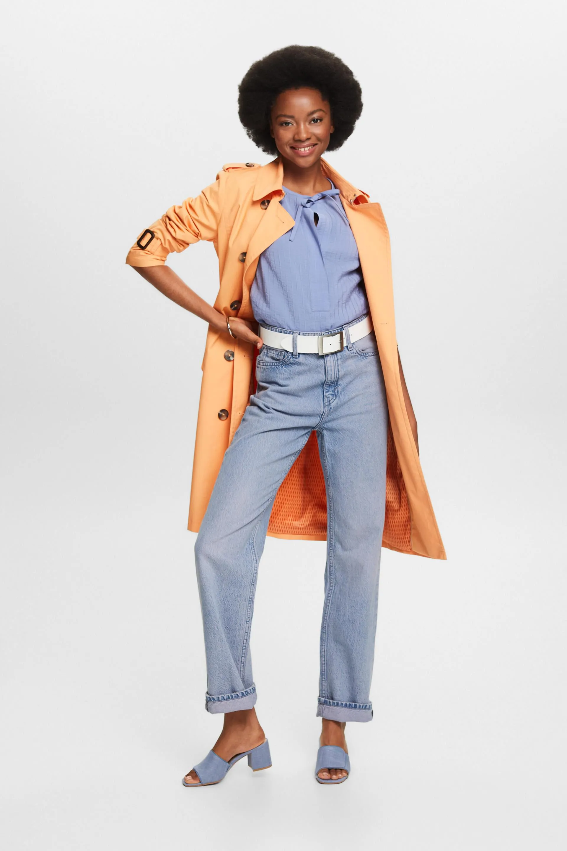 Blusa strutturata a maniche lunghe
