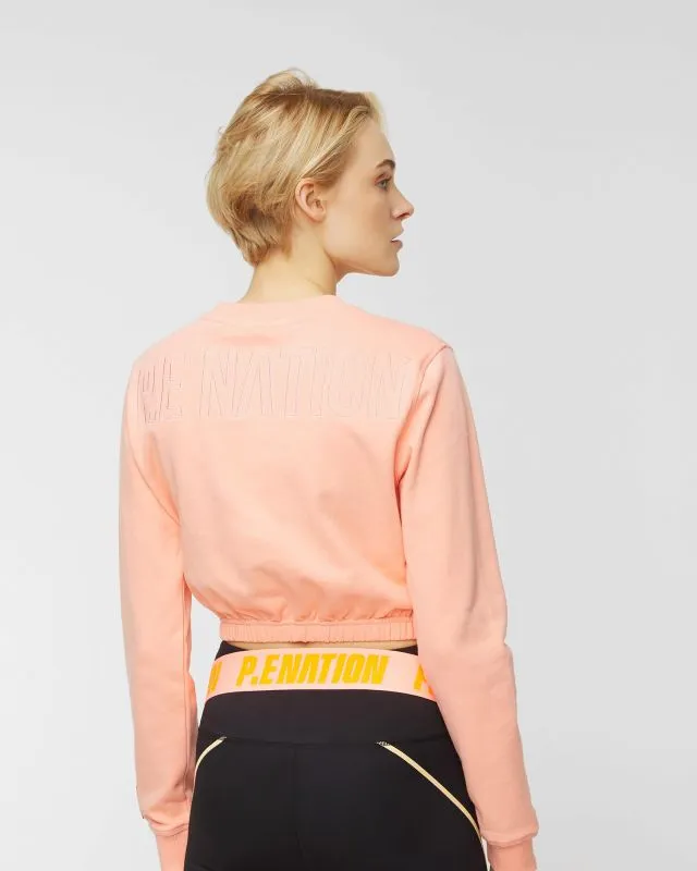 Bluza P.E NATION CLUBHOUSE SWEATER 21PE4F155-soft-fiery-coral