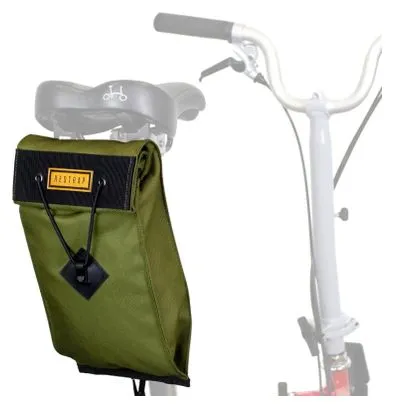 Borsa da sella Restrap City grande per bici pieghevole verde oliva