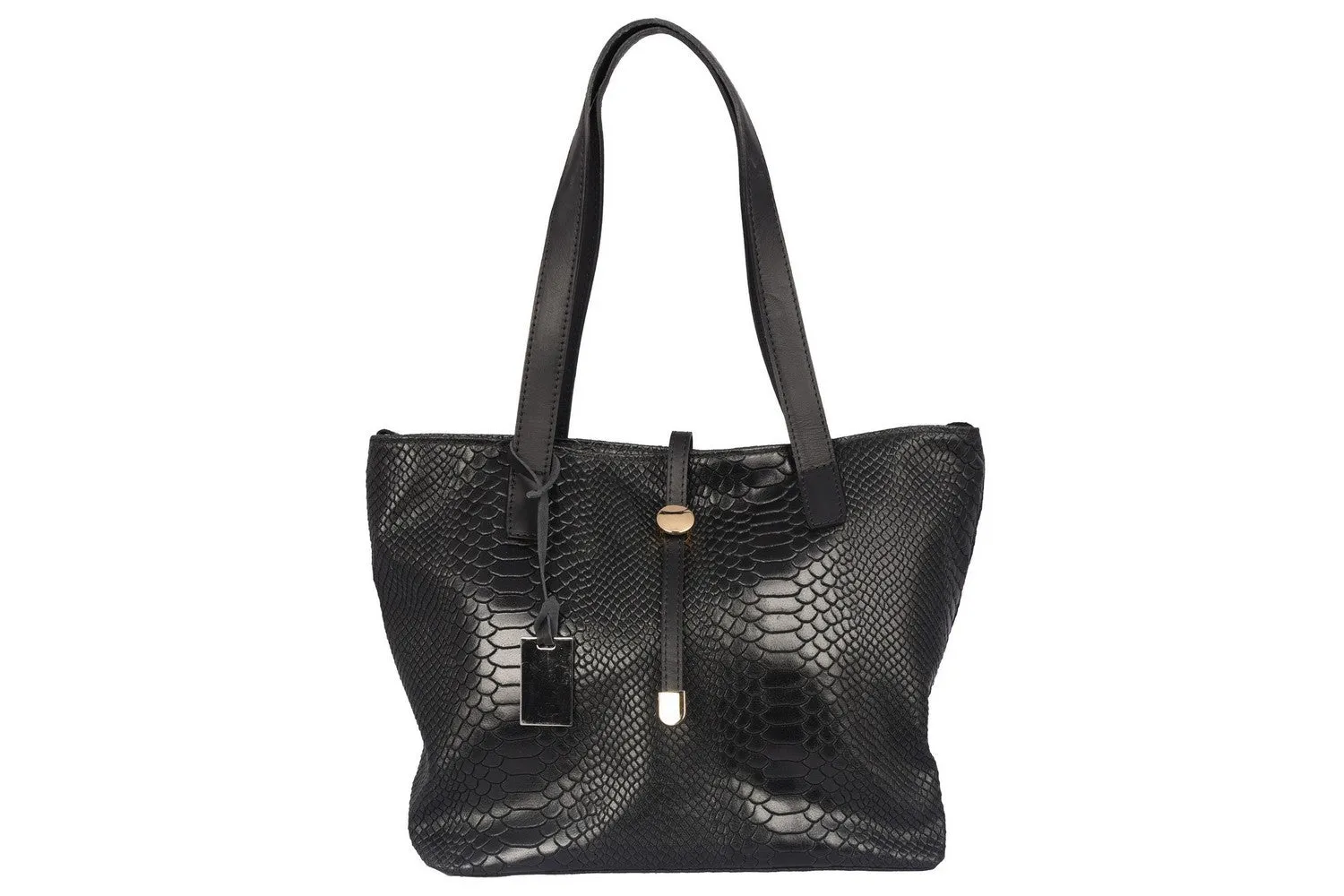 Borsa Donna in vera pelle Made in Italy colore Nero