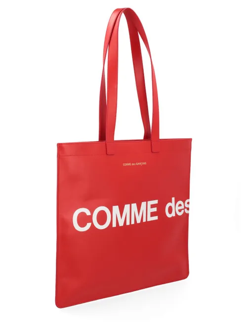 Borsa Shopping Comme Des Garçons Wallet Huge Logo rossa
