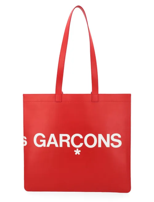 Borsa Shopping Comme Des Garçons Wallet Huge Logo rossa
