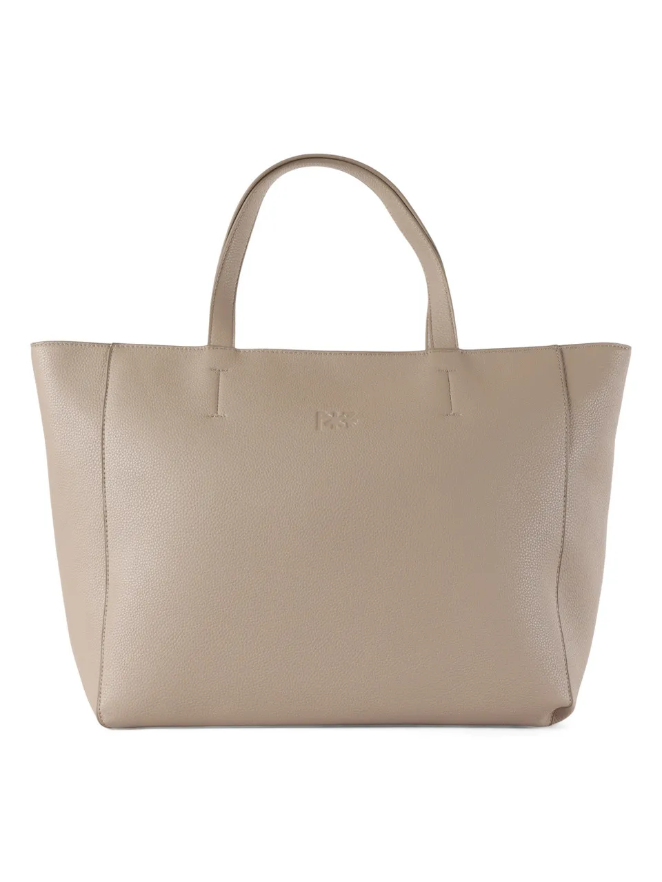 Borsa shopping effetto martellato con logo impresso