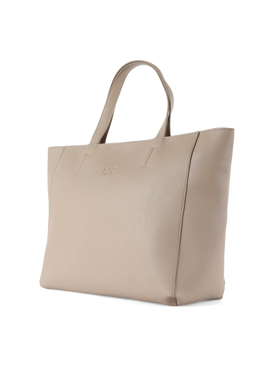 Borsa shopping effetto martellato con logo impresso