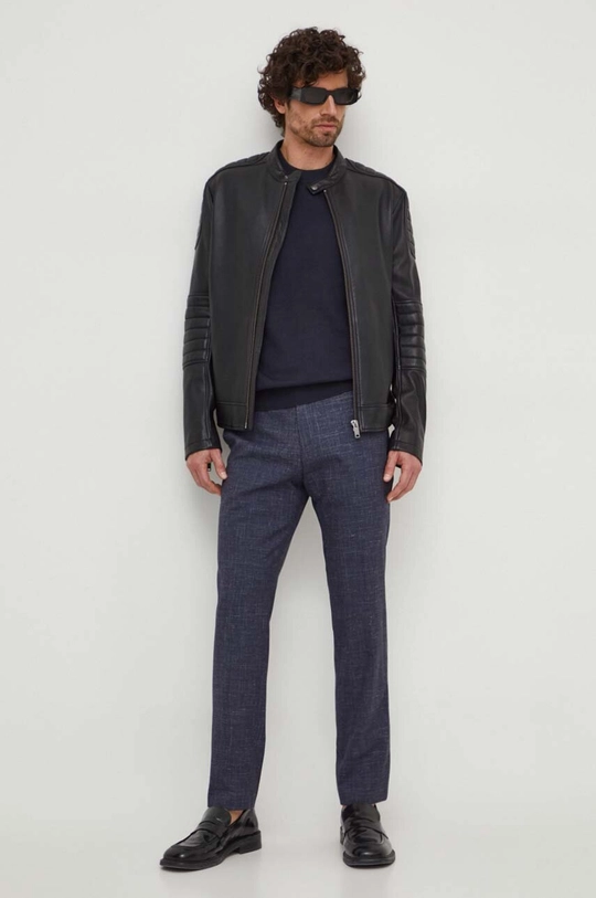 BOSS pantaloni in lana