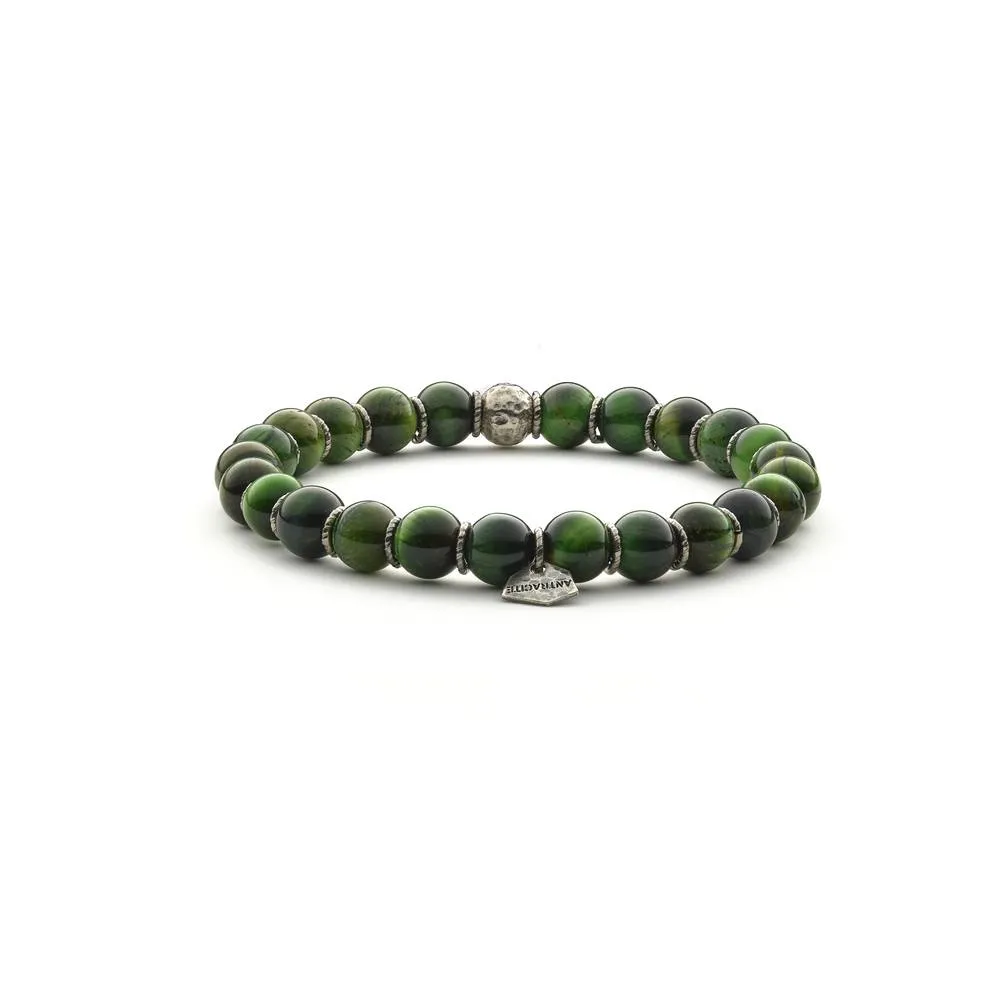 Bracciale Antracite Enjoy Con Pietre Dure Cognac