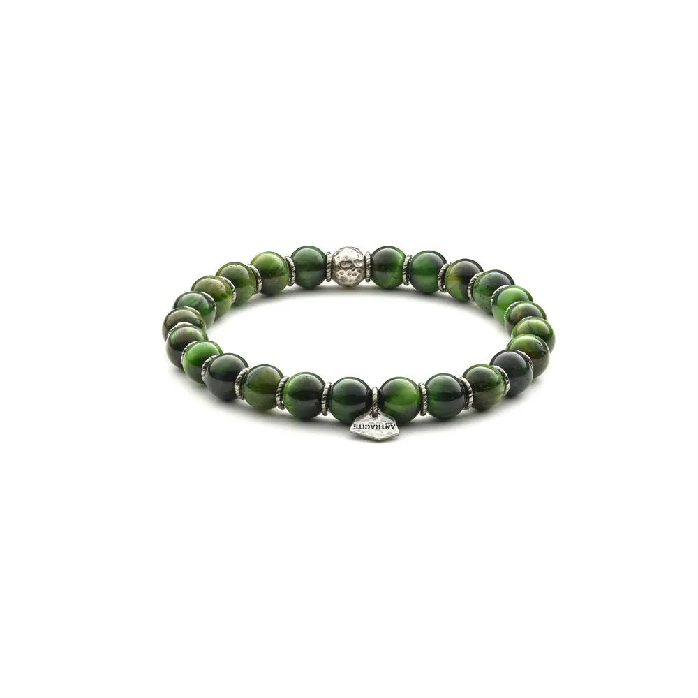 Bracciale Antracite Enjoy Con Pietre Dure Cognac