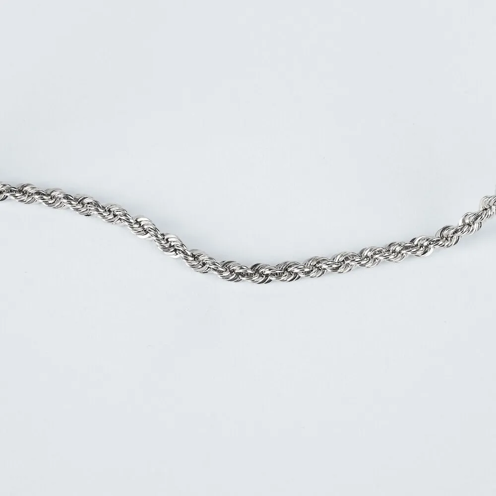 Bracciale Catena Colette Oro Bianco 375/1000 Maglia Corda 18 cm 1401529