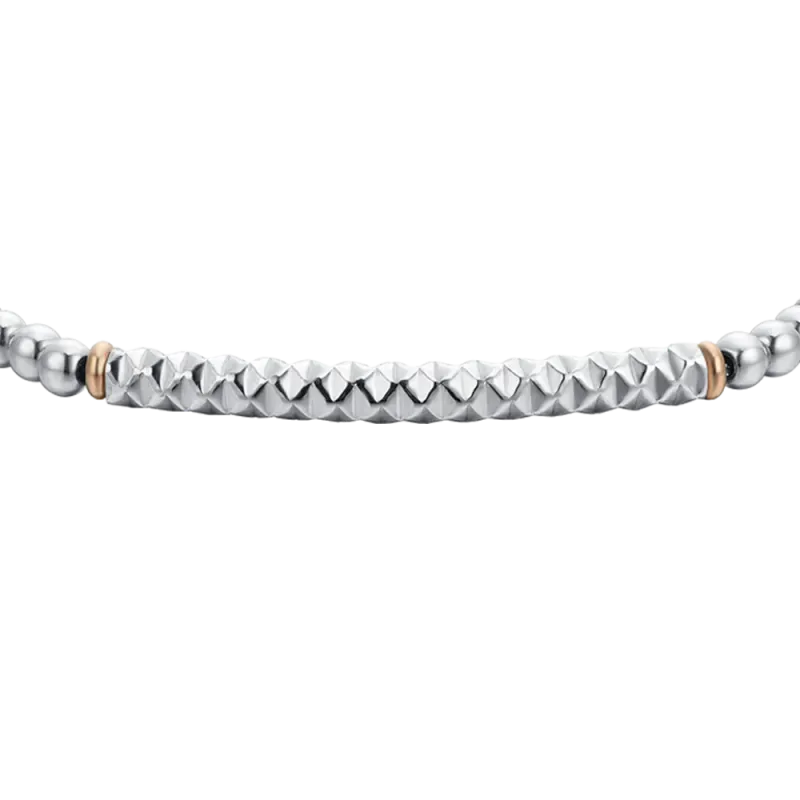 BRACCIALE UOMO IN ACCIAIO EMATITE BLU