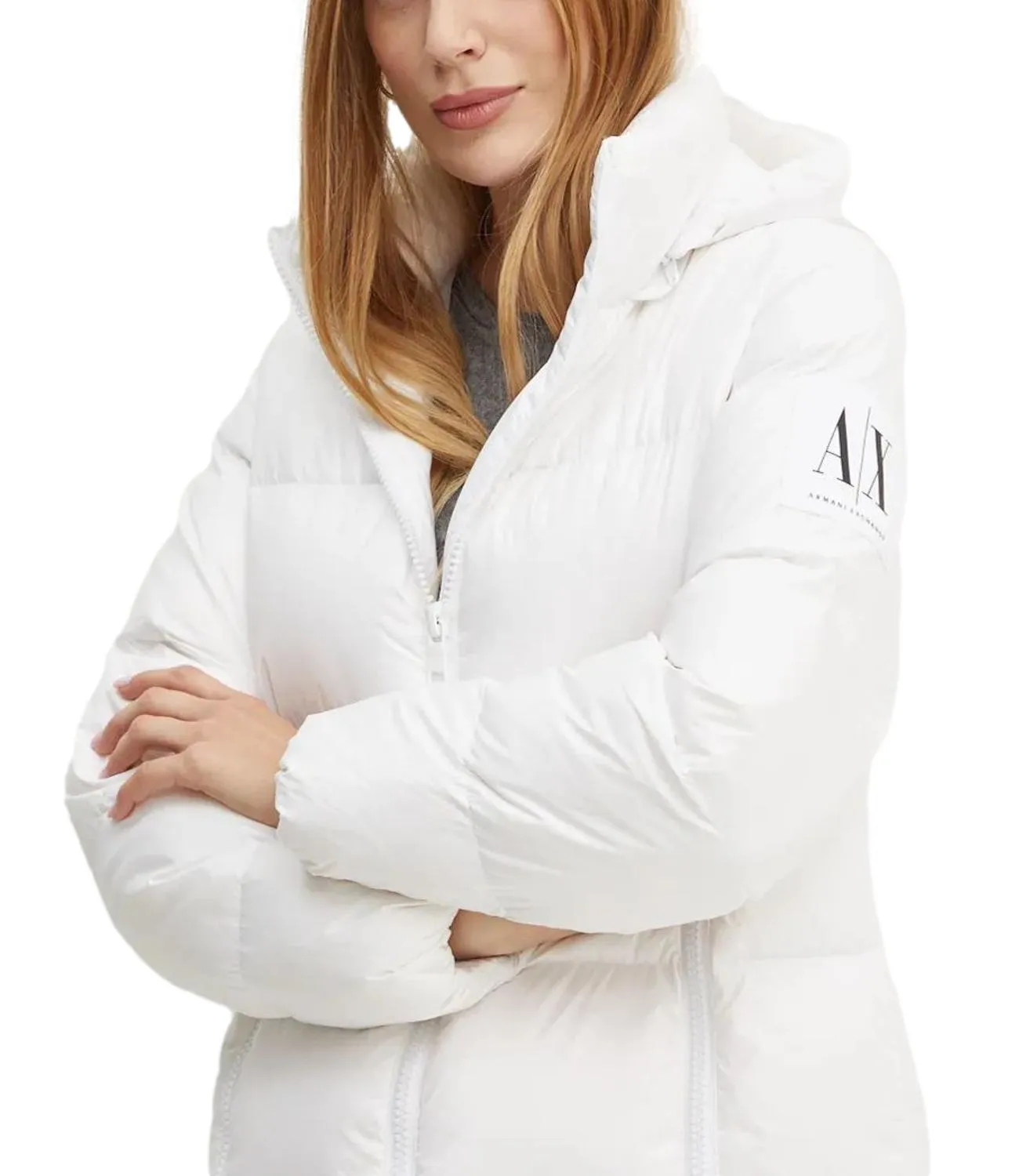 Brand ARMANI EXCHANGE Giubbino lungo in piuma bianco donna