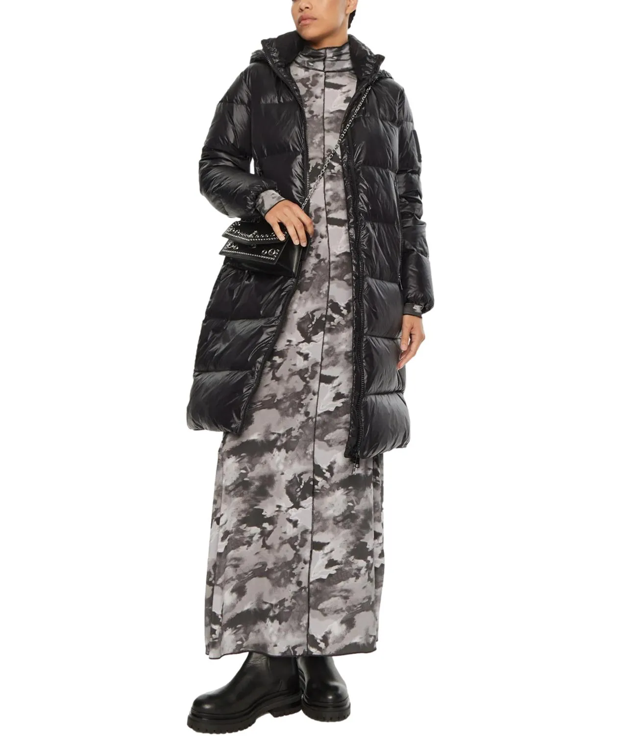 Brand ARMANI EXCHANGE Giubbino lungo in piuma nero donna