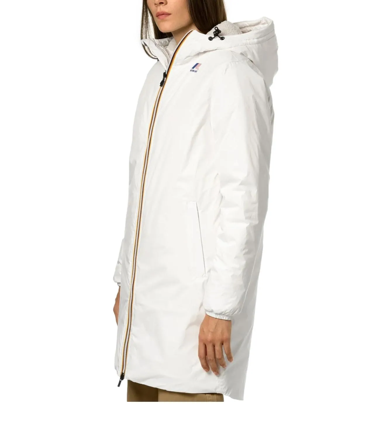 Brand K-WAY K-Way Giubbino Bianco Unisex