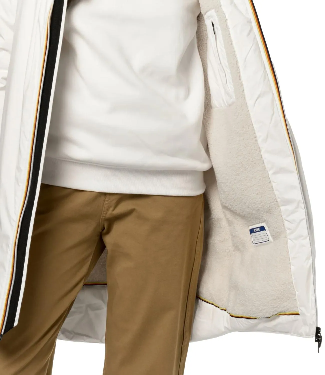 Brand K-WAY K-Way Giubbino Bianco Unisex