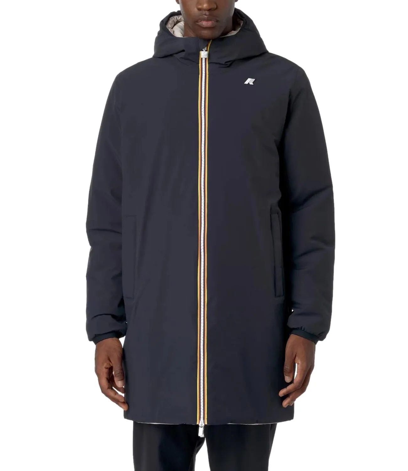 Brand K-WAY K-Way Giubbino Blue/Beige Uomo