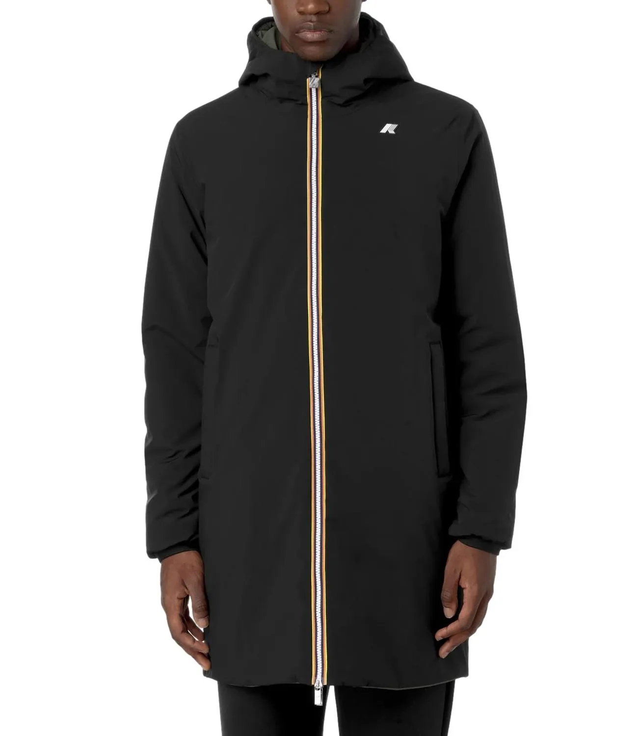 Brand K-WAY K-Way Giubbino Nero/Verde Uomo